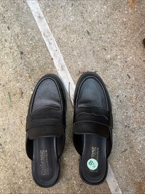 Catherines Black Slip-On Penny Loafers